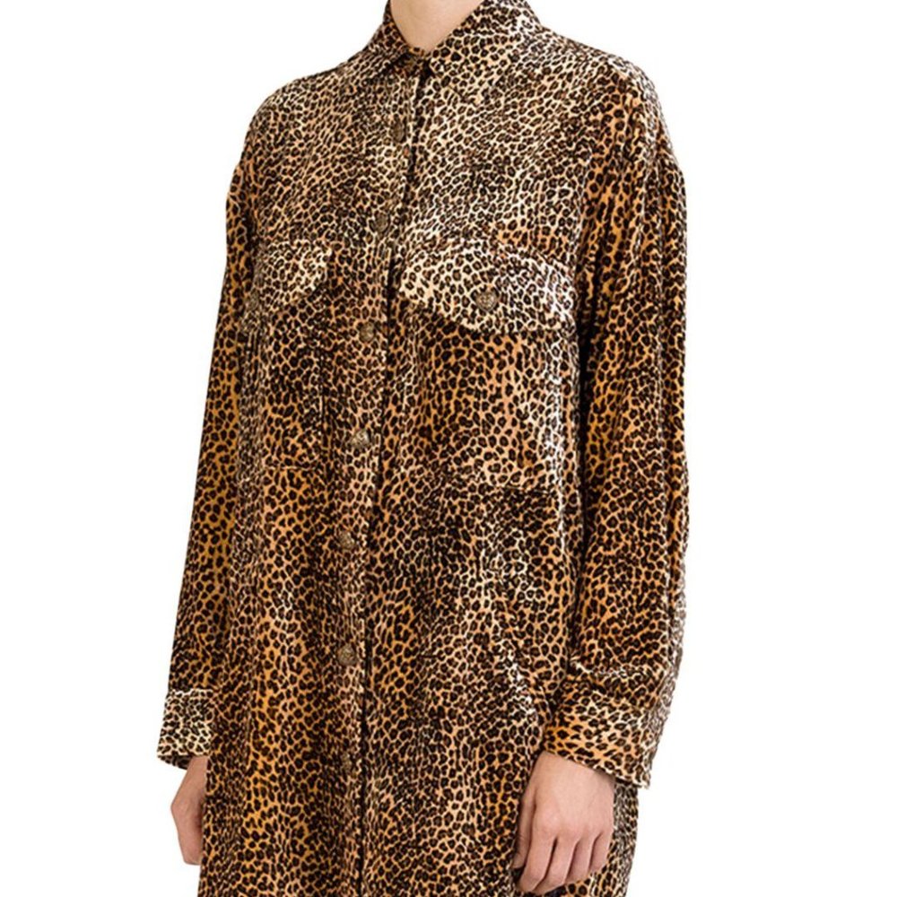 [brand new] The Kooples Leopard Print Velvet Shirt